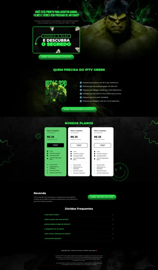 landing pages para sites de iptv + elementor 2024 - Imagem 8