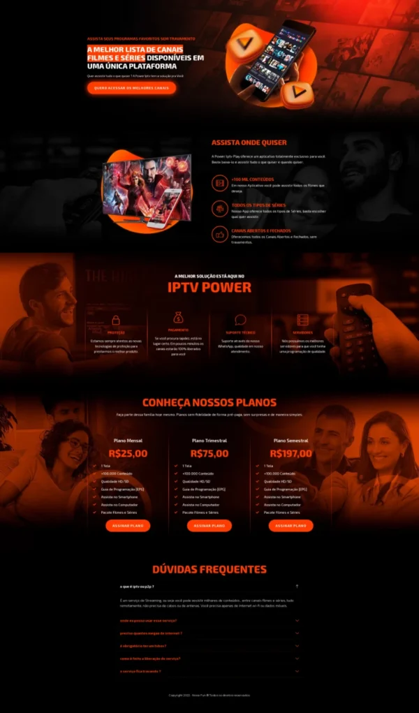 landing pages para sites de iptv + elementor 2024 - Imagem 6
