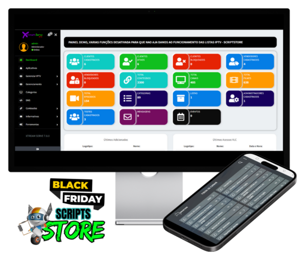 GERENCIADOR IPTV STREAM SERVER 7.0.0 COM 3.286 CONTEUDOS
