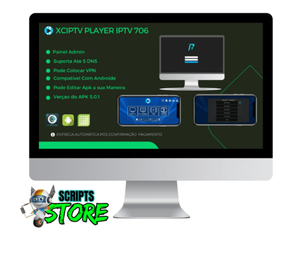 SCRIPT XCIPTV 706 COM PAINEL GERENCIADOR DE DNS