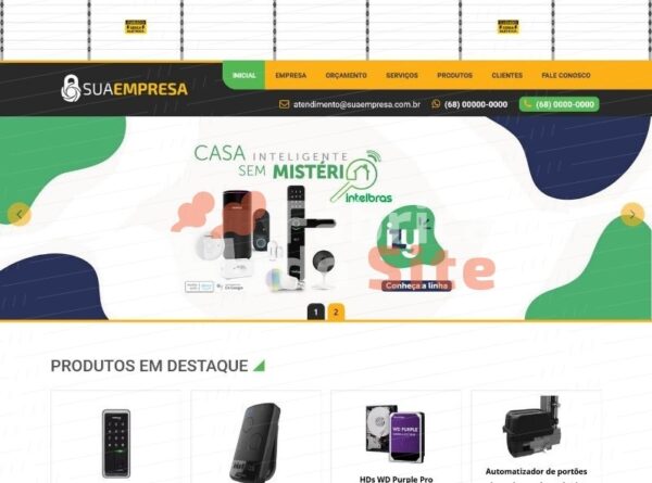 SCRIPT SITE PRONTO TEMA SEGURANÇA ELETRÔNICA EM PHP COM PAINEL ADMIN COD-8010